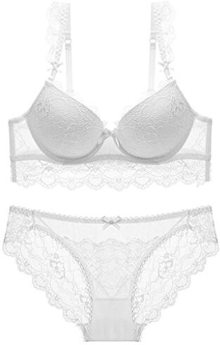 WENJUNneiyi WENJUN Reggiseno Sexy In Pizzo Reggiseno Con 6 Colori Tra Cui Scegliere (Colore : Bianca, dimensioni : 90D/XXL)