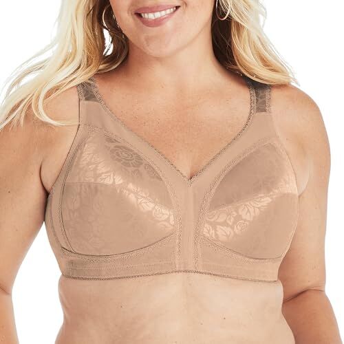 Playtex 18 Hour Reggiseno Senza Ferretto, con Spalline Comfort Cafe Au Lait 8DD