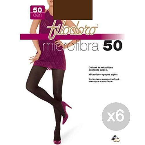 Filodoro Set 6 Micro Fibra 50 Tg 3M Caffe Calze Collant da Donna Abbigliamento, Multicolore, Unica