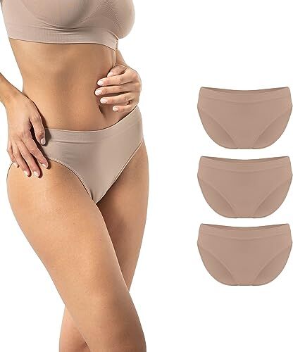 Risalti Mutande Donna Classiche Microfibra 3 pz Intimo Donna, Slip Donna Senza Cuciture, più Morbide delle Mutande Donna Cotone, Women Underwear- Made in Italy