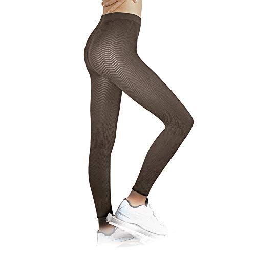 SOLIDEA Leggings Donna Wendy Maxi   Leggings Compressione Graduata, Donna Calze Compressione Graduata, Leggings Anticellulite (Nero, 50)