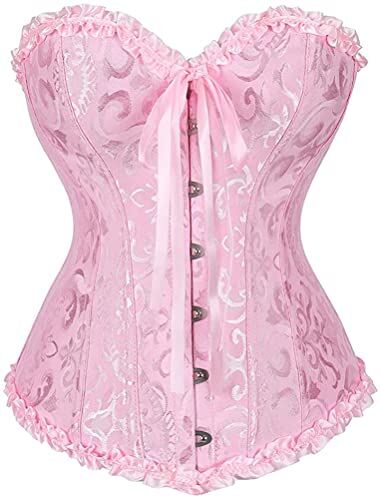 SZIVYSHI Corsetto elegante da donna con pizzo, perfetto per abiti curvy, costume burlesque, vestiti gotici e cerimonie Sexy e versatile