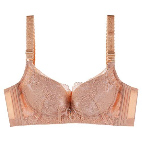 WENJUNneiyi WENJUN Pizzo Reggiseno Sexy Signore Non-Spugna Comfort Senza Cerchi Biancheria Intima 2 Colori Opzionali