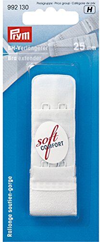 Prym -25 mm-Morbida Comfort, con Estensore per Reggiseno, 3 x 2 Ganci, Colore: Bianco