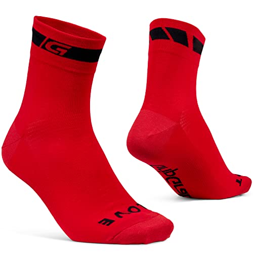 GripGrab Calze Estive Taglio Corto Tecnici Antivesciche Uomo Donna Abbig, Calzini Da Ciclismo Unisex Adulto, Rosso (Red), S 38-41