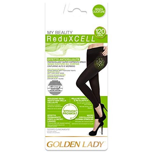 GOLDEN LADY Pantacollant Reduxcell Scalda Gambe, Nero, Taglia 4 Donna