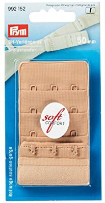 Prym Estensione Reggiseno Morbido Comfort 50 mm con 3 Ganci 86 poliammide/14% Elastan Beige 14 x 5,7 x 2,1 cm