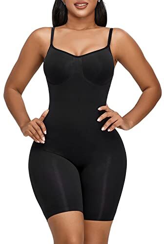 YIANNA Donna Shapewear Body Contenitivo Modellante Bodysuit Pancera Dimagrante Shaper Pancia Piatta Contenitiva Nero 2XL/3XL 5218