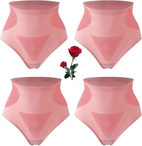 Endxedio 2023 nuovi 4 pezzi grafene nido d'ape vaginale serraggio & body shaping briefs, grafene nido d'ape body shaping slip (XL, rosa)