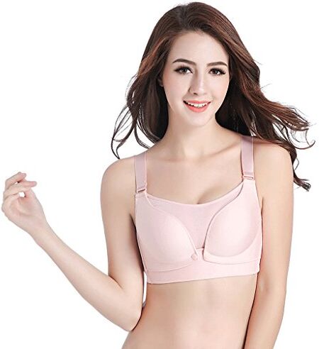 WENJUNneiyi WENJUN Reggiseno Allattamento Al Seno Prevenire Prolasso Reggiseno Biancheria Intima Donne Incinta 2 Colori Tra Cui Scegliere (Colore : Rosa, dimensioni : 80C)