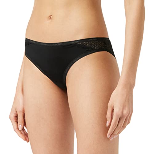 Calvin Klein Slip Brasiliana Donna con Pizzo, Nero (Black), L