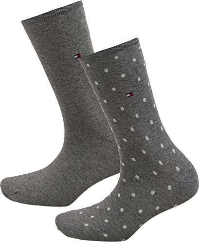 Tommy Hilfiger Clssc Sock 100001493 Calzini, Grigio (Middle Grey Melange), 39-42 Donna (Pacco da 2)