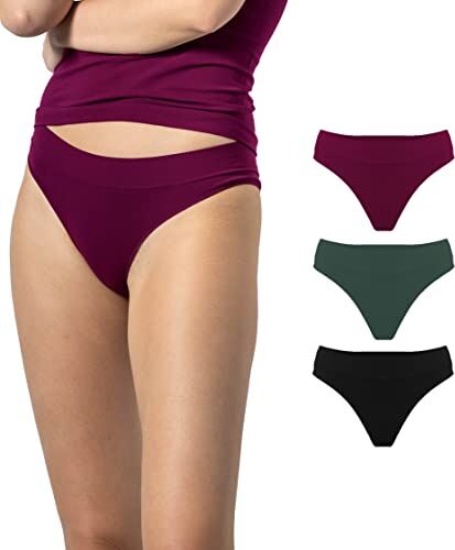 Risalti Slip Donna Brasiliana Microfibra 3 pz -Brasiliana Donna Senza Cuciture, Bikini più Morbidi delle Mutande Donna Cotone, Tanga, Women Underwear Made in Italy