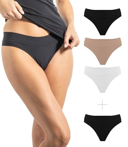 Risalti Slip Donna Brasiliana Microfibra 3 pz -Brasiliana Donna Senza Cuciture, Bikini più Morbidi delle Mutande Donna Cotone, Tanga, Women Underwear Made in Italy