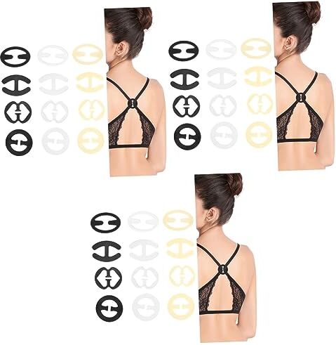 ERINGOGO 36 Pcs Racer Back Clips Clip Del Reggiseno Con Parte Posteriore Scollata Clip Del Reggiseno Con Parte Posteriore Scollata Trasparente Reggiseno Trasparente Stand Reggiseni