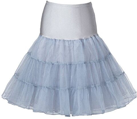 Boolavard Petticoat Sottogonna Retro Annata di 50 Oscillazione 1950 Rockabilly Bianco, Nero, Blu, Rosa, Rosso (S-M, Grigio)