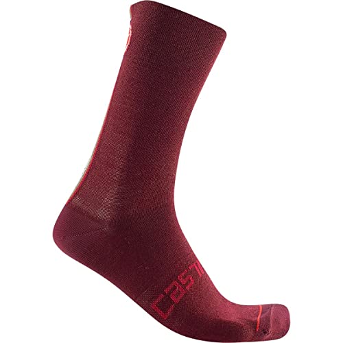 CASTELLI RACING STRIPE 18 SOCK Calzini Unisex Adulto, BORDEAUX S/M