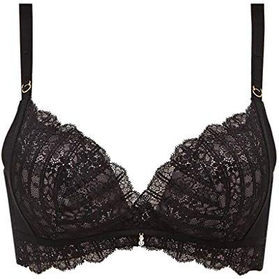 WENJUNneiyi WENJUN Reggiseno Sexy In Pizzo Senza Reggiseno In Acciaio Profondo V Voti Raccogliere Donne Regolabili Intimo Raccolto 4 Colori Opzionale (Colore : NERO, dimensioni : 80C)