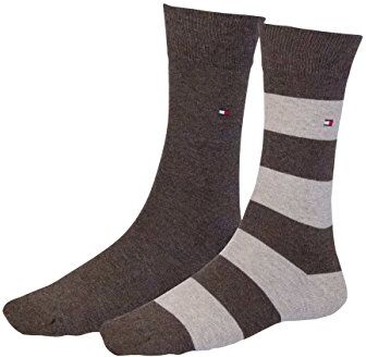 Tommy Hilfiger Clssc Sock 342021001 Calzini, Verde (Oak), 43-46 Uomo (Pacco da 2)