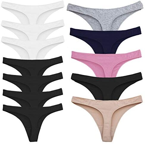 Toocool Stock 12 Pezzi Perizoma Slip Donna Thong Liscio Tanga Elasticizzato Nuovo 368-12 [L/XL,Multicolor 2]