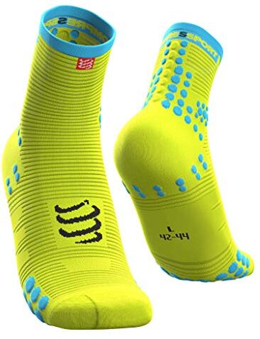 COMPRESSPORT Calzini da corsa Pro Racing Socks V3.0 Trail Calzini da trail Assorbimento degli urti Per l'allenamento e la competizione Protezione e traspirabilità Leggero