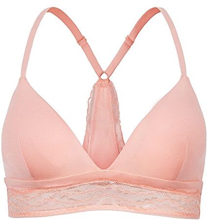 WENJUNneiyi WENJUN Reggiseno Comfort No Cerchi in Acciaio Triangle Cup Y-Strap 6 Colori Opzionale (Colore : Orange Pink, Dimensioni : XL)