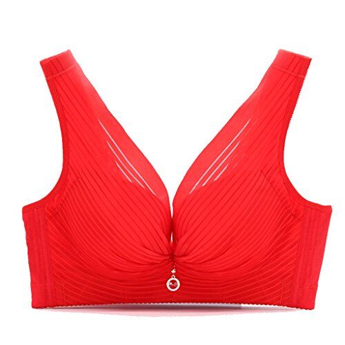 WENJUNneiyi WENJUN Reggiseno Regolabile Intimo Anti-caduta In Acciaio Non Foderato In Acciaio A Sezione Intera, 5 Colori Tra Cui Scegliere (Colore : Red, dimensioni : 36/80C)