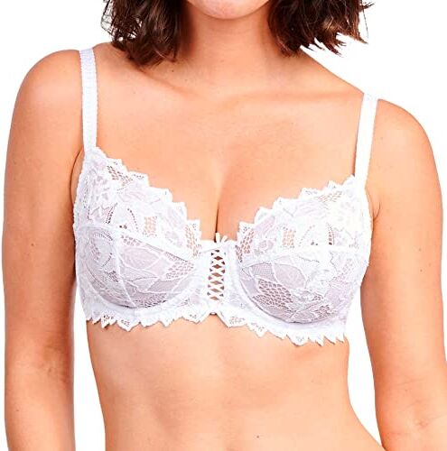 Sans Complexe Reggiseno Push up Classico in Pizzo con Ferretto Donna Bianco 4D