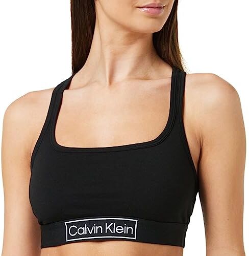 Calvin Klein Reggiseno a Bralette Donna Elasticizzato, Nero (Black), M