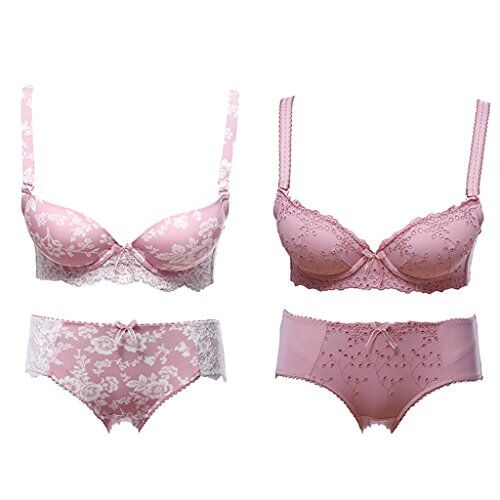 WENJUNneiyi WENJUN Reggiseno Intimo Combinazione Set Intimo Sexy Raccolta Intimo Combo -2 Reggiseno +2 Intimo