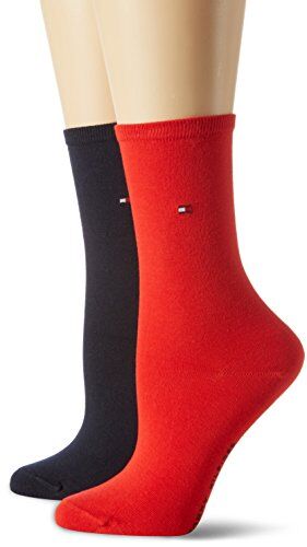 Tommy Hilfiger Clssc Sock 371221 Calzini, Rosso (Tommy Red), 35-38 Donna (Pacco da 2)