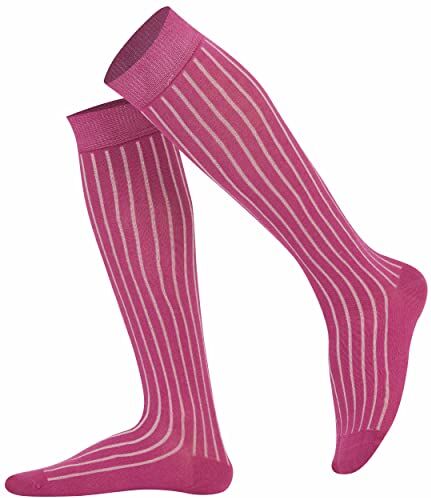 Mysocks Calzini alti al ginocchio Costola Fucsia