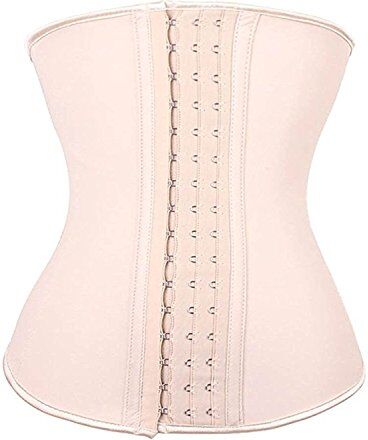 YIANNA Donna Corsetto Stringivita Modellante Dimagrante Waist Trainer Corset Training Bustino Pancera Contenitiva Beige U37G XL