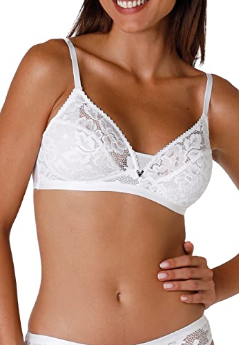 LOVABLE Reggiseno senza Ferretto Anniversary Lace Donna, Bianco, 85C