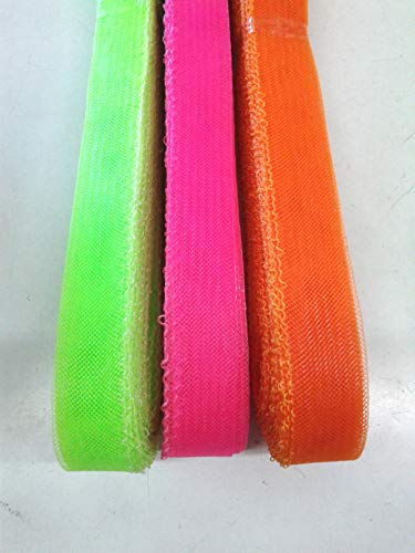 AJL CRINOLINA CRINE COLORI FLUO VERDE ROSA ARANCIO 27 m x Altezza 2 cm per DANZA SPETTACOLO MODA SARTORIE Scegli il Colore