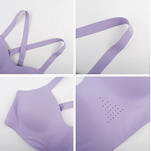 WENJUNneiyi WENJUN Reggiseno Sportivo Da Donna Senza Bordi Con Tracolla Fissa Con 5 Colori Tra Cui Scegliere (Colore : Purple, dimensioni : 165/95/L)