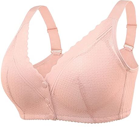 KEERADS Body Madrina Figlioccio Grandi donne vita regolabile anteriore pulsante reggiseno Sexy taglio sagomatura cinghia pizzo spalla intimi Slip Mestruale Ragazza (Pink-2, 38)