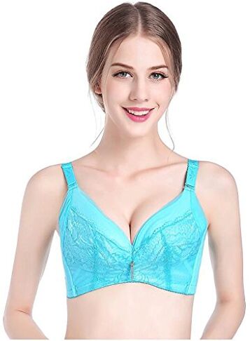 WENJUNneiyi WENJUN Reggiseno Reggiseno Regolabile In Reggiseno Di Grandi Dimensioni Con Reggiseno Regolabile In 3 Colori Tra Cui Scegliere (Colore : Blue, dimensioni : 85E)