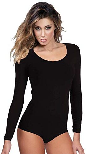 JADEA Body cotone elasticizzato art. 4154 M/L, Nero