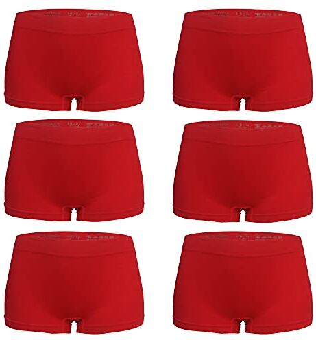 Libella Pacco da 6 Mutande Mini Shorts Donna Microfibra Senza Cuciture 3908 RE 2XL/3XL