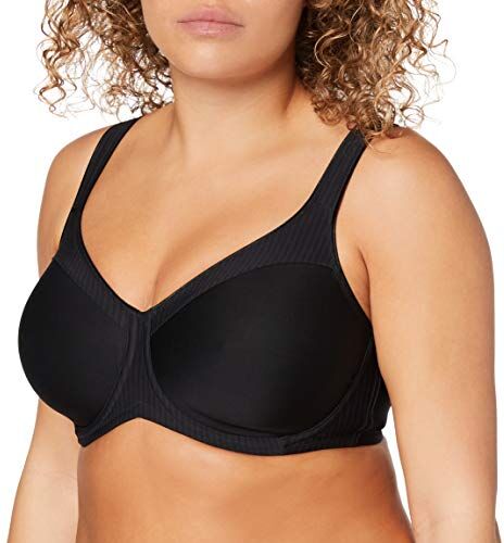 Triumph Modern Soft+cotton W01, Reggiseno Minimizer Donna, Nero, 3D