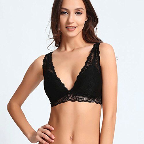 WENJUNneiyi WENJUN Biancheria Intima Sexy In Pizzo Reggiseno Morbido E Confortevole 3 Colori Tra Cui Scegliere ( Colore : Nero , dimensioni : 36/L )