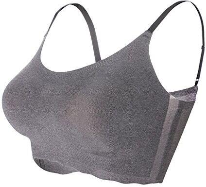 WENJUNneiyi WENJUN Reggiseno Senza Cuciture Biancheria Intima Ultra-confortevole In Acciaio Non-sport Reggiseno Sportivo 4 Colori Tra Cui Scegliere (Colore : Gray, dimensioni : L.)