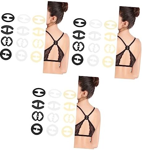 GALPADA 36 Pz Clip Posteriori Da Corsa Fermaglio Per Reggiseno a Vogatore Spalline Trasparenti Del Reggiseno Spalline Invisibili Del Reggiseno Cinghie Fibbia Elasticità