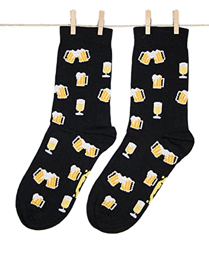 Roits Calze Birra Nero Donna 36-40 Calzini Fantasia Divertenti Disegni Colorati Originali Simpatici Accessori Regalo Beer