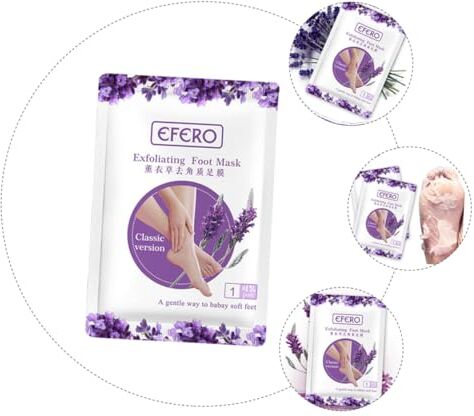 Housoutil 2 Paia maschera piedi esfoliante callo pelle morta maschera idratante pedicure maschera di bellezza lavanda maschere nutrienti per i piedi efficaci maschere per i piedi cura bianca