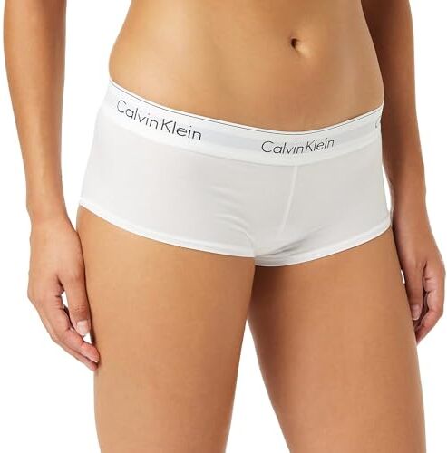 Calvin Klein Pantaloncini Hipster Donna Cotone Elasticizzato, Bianco (White), XS