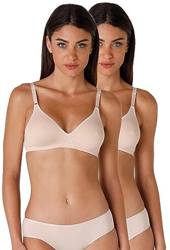 LOVABLE Reggiseno senza Ferretto Cotton Line Donna x2, Skin, 95D