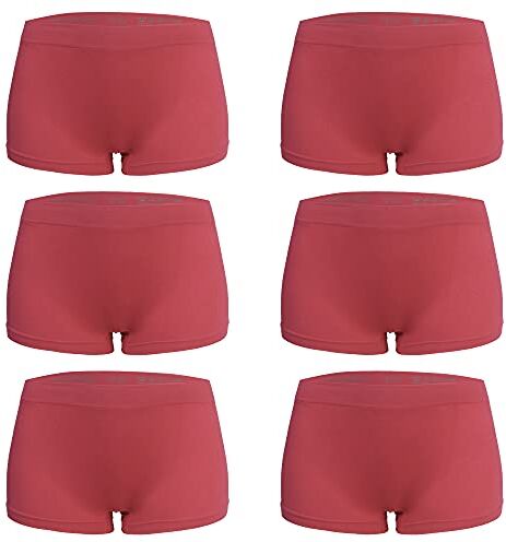 Libella Pacco da 6 Mutande Mini Shorts Donna Microfibra Senza Cuciture 3908 VI L/XL