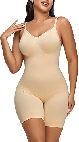 YIANNA Donna Shapewear Body Contenitivo Modellante Bodysuit Pancera Dimagrante Shaper Pancia Piatta Contenitiva Beige L/XL 5218